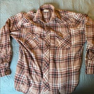 Wrangler pearl snap flannel